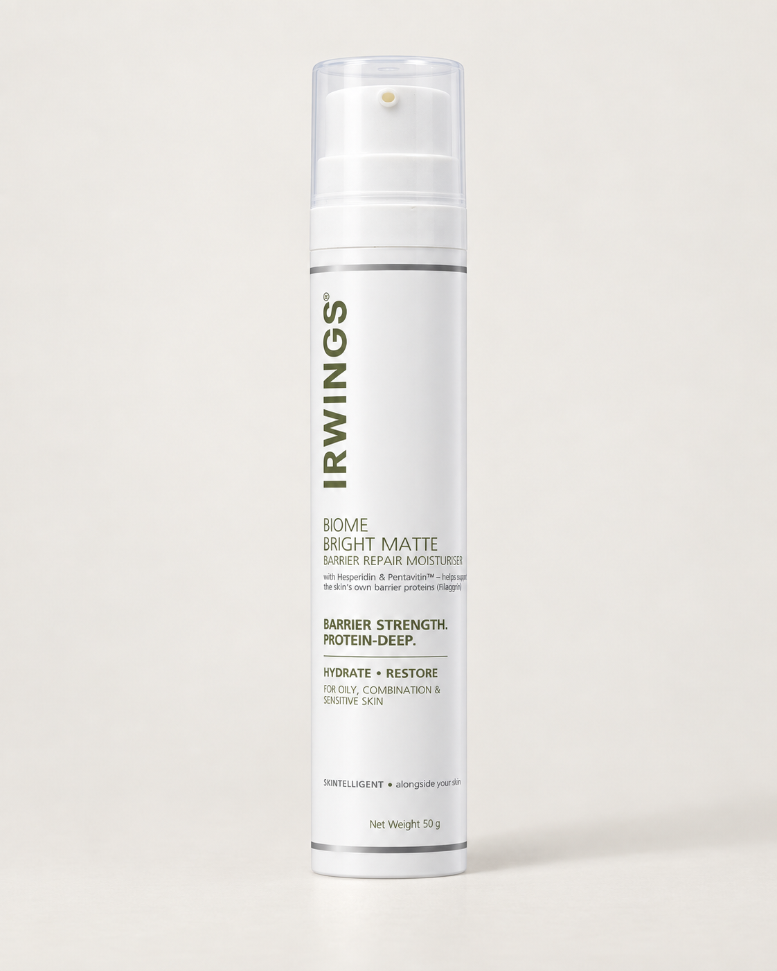 Irwings Biome Bright Matte Moisturiser 50 g pack