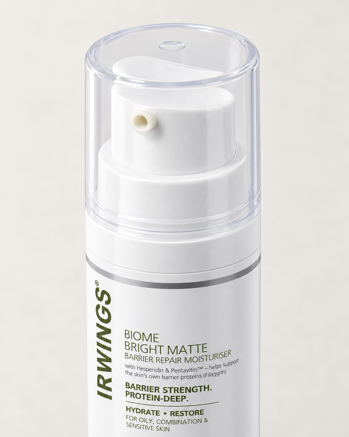 Irwings Biome Bright Matte Moisturiser with hesperidin and Pentavitin