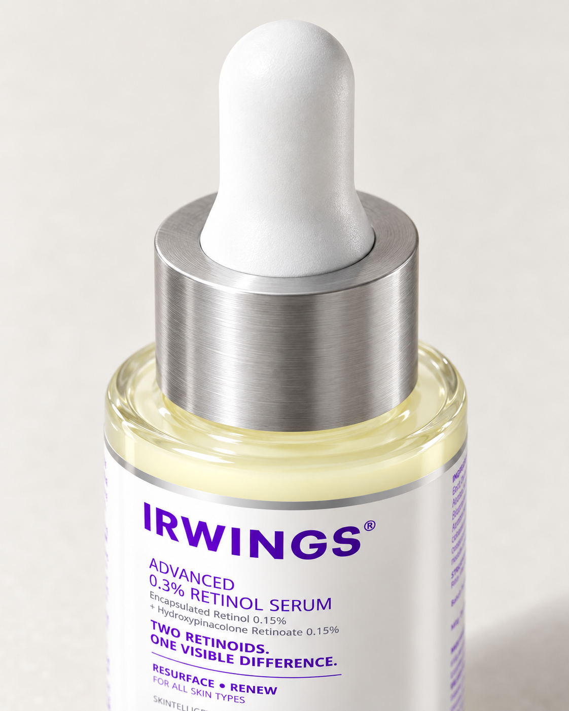 Irwings Advanced Retinol Serum with encapsulated retinol and hydroxypinacolone retinoate