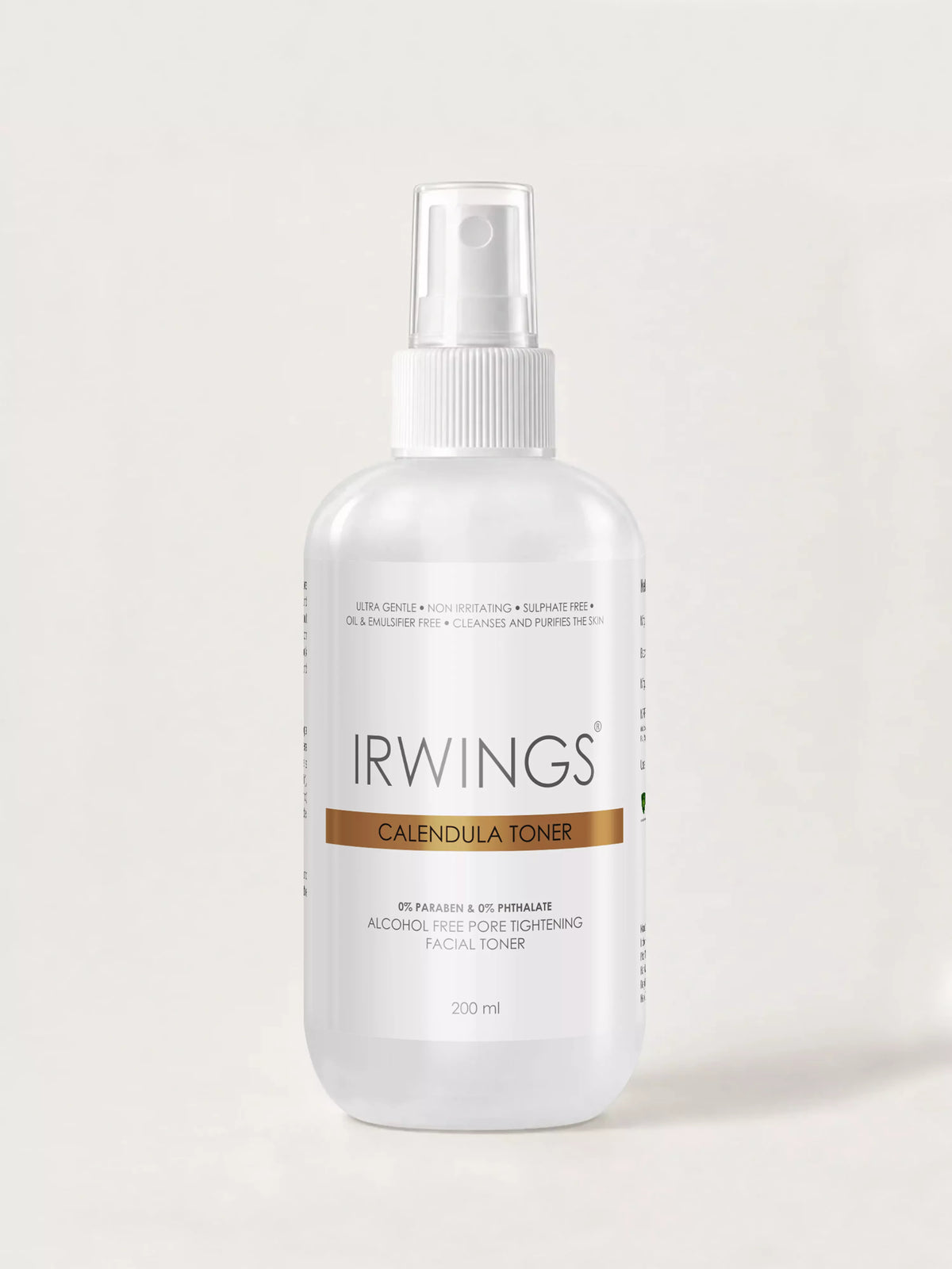 Irwings Calendula Toner 200 ml spray bottle, alcohol free