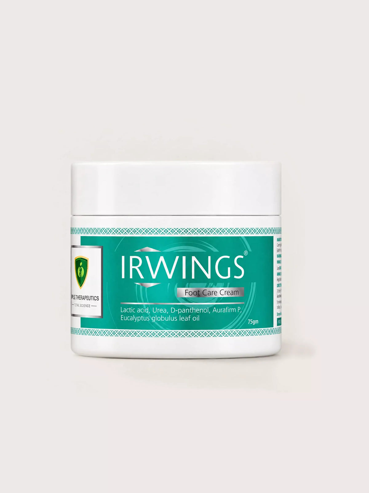 Irwings Foot Care Cream 75g jar, for dry, rough and cracked heels